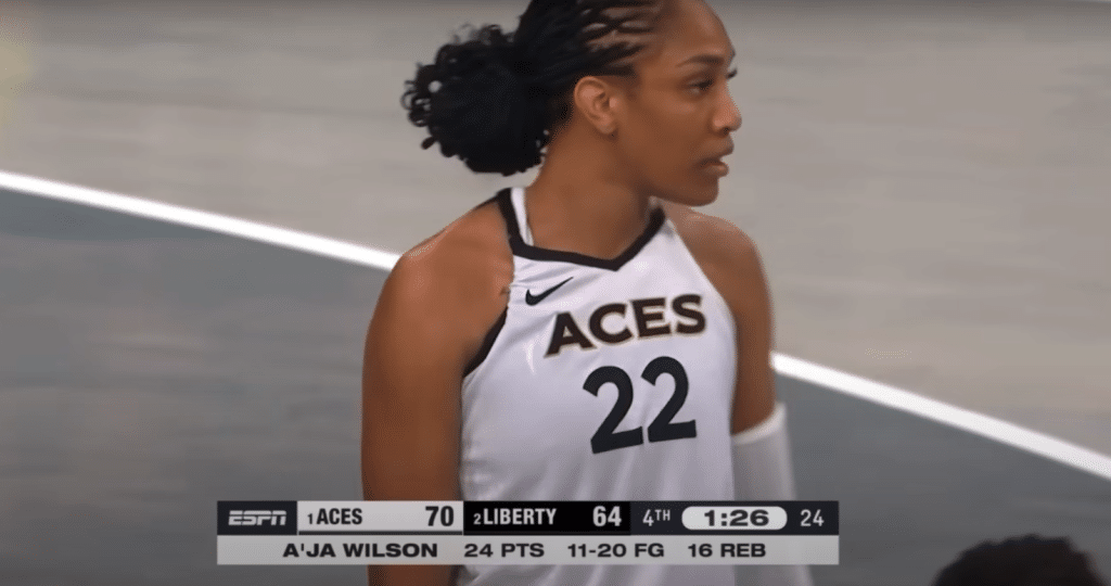 A'ja Wilson | Last 90 seconds of Las Vegas Aces vs New York Liberty in Game 4 - HQZ A'ja Wilson | Last 90 seconds of Las Vegas Aces vs New York Liberty in Game 4