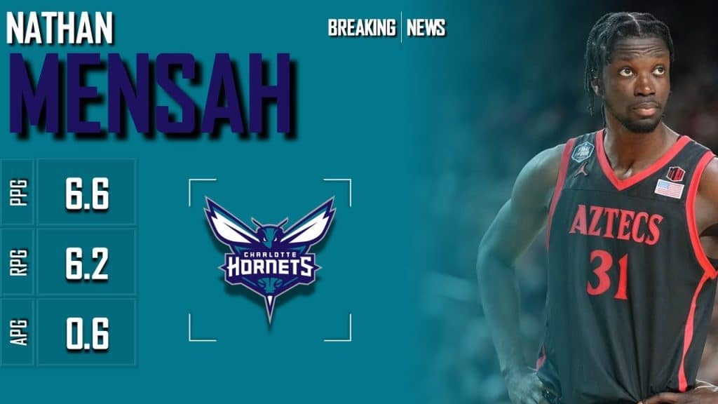 CHARLOTTE HORNETS Nathan Mensah - HQZ CHARLOTTE HORNETS Nathan Mensah