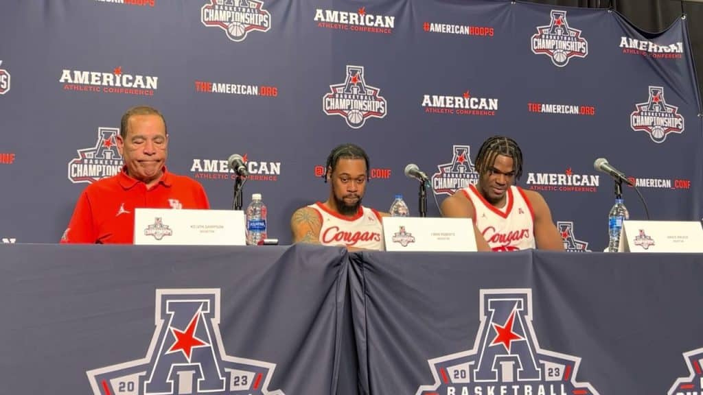 Houston HC Kelvin Sampson, J’Wan Roberts and Jarace Walker talk win over UC