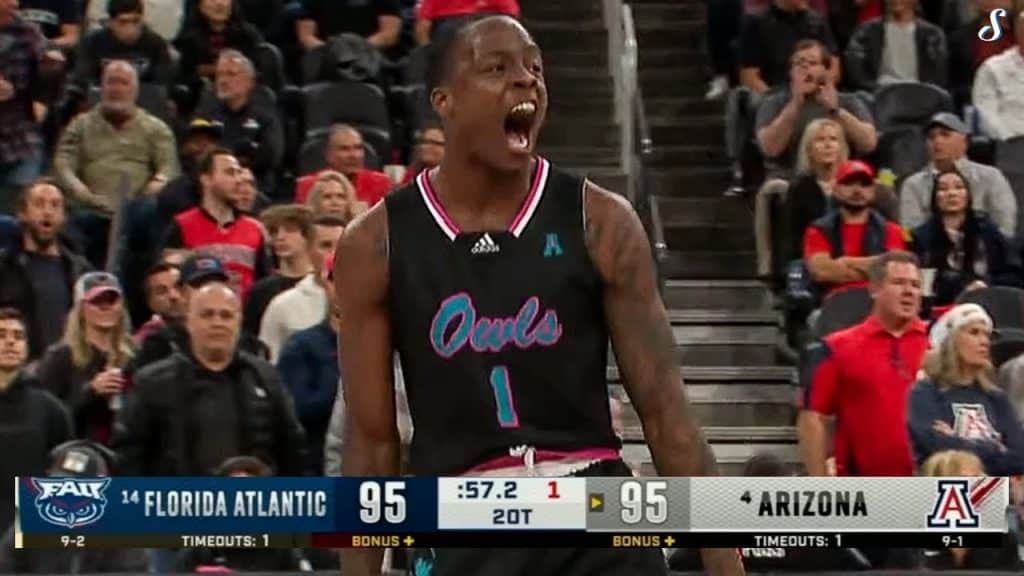 Johnell Davis | Thrilling 2 OT Ending | #14 Florida Atlantic Owls vs #4 Arizona Wildcats | December 23, 2023