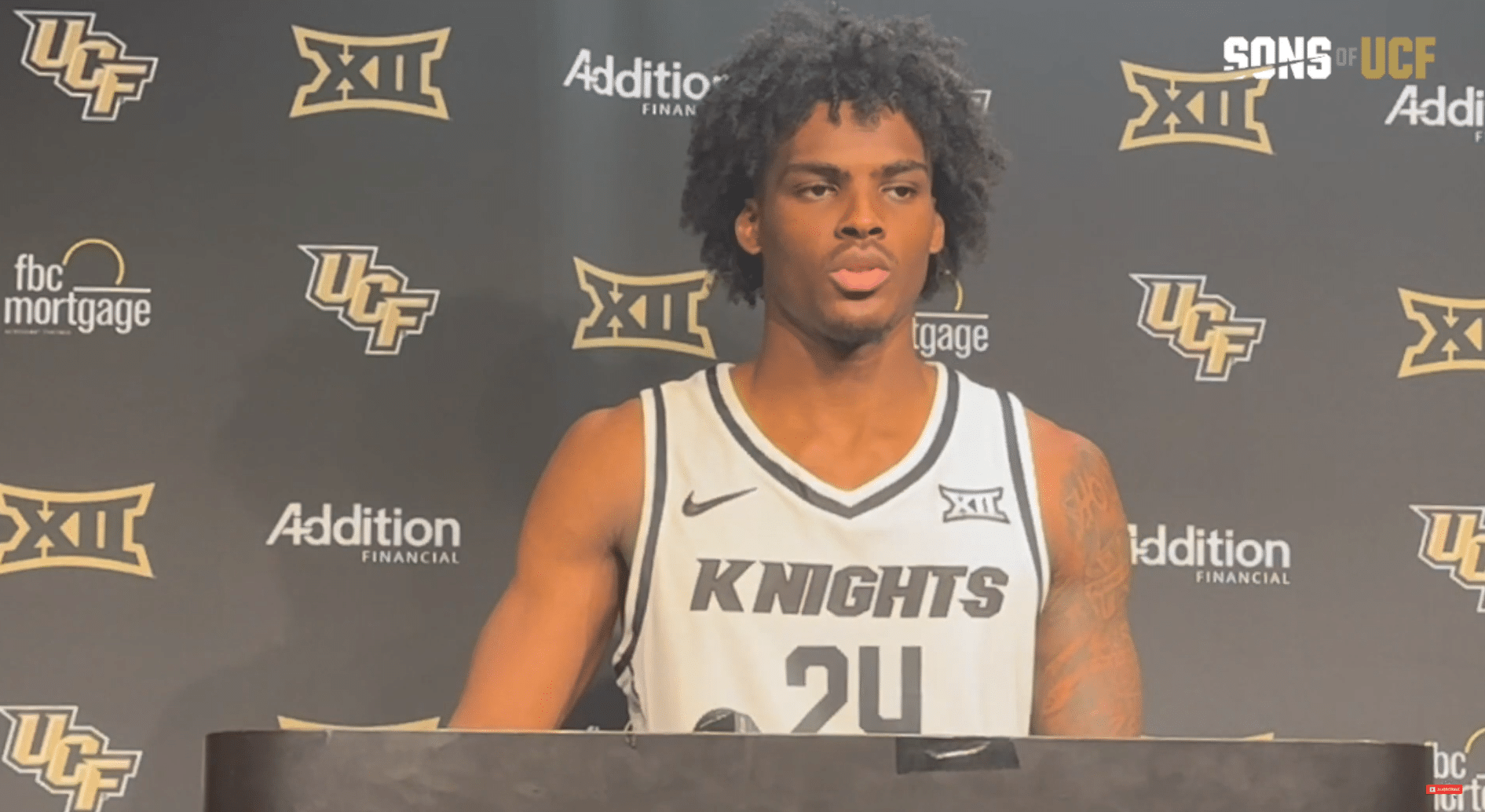 UCF's Jaylin Sellers speaks to the media following the Knights' 85-82 loss to the Stetson Hatters - HQZ UCF's Jaylin Sellers speaks to the media following the Knights' 85-82 loss to the Stetson Hatters
