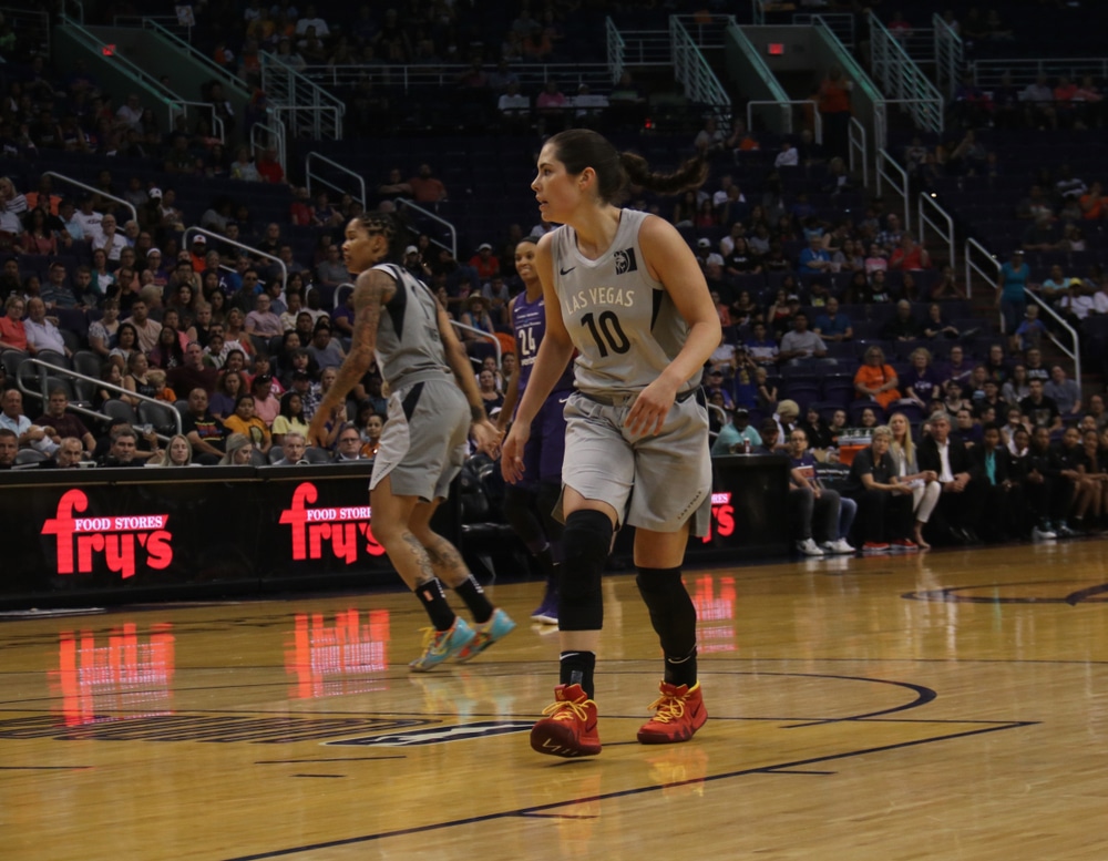Kelsey,Plum,Guard,For,The,Las,Vegas,Aces,At,Talking - HQZ