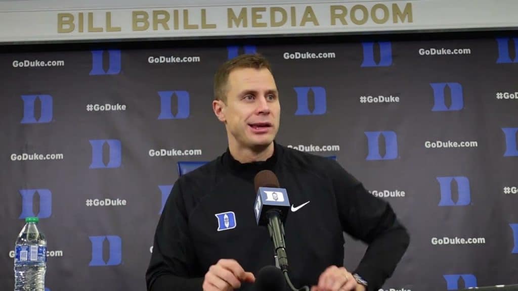 Duke head men's basketball coach Jon Scheyer talks 84-79 win over Georgia Tech