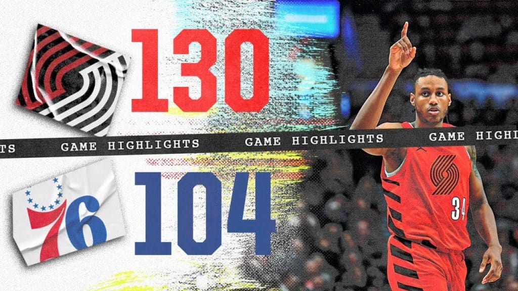 Portland Trail Blazers 130, Philadelphia 76ers 104 - HQZ Portland Trail Blazers 130, Philadelphia 76ers 104