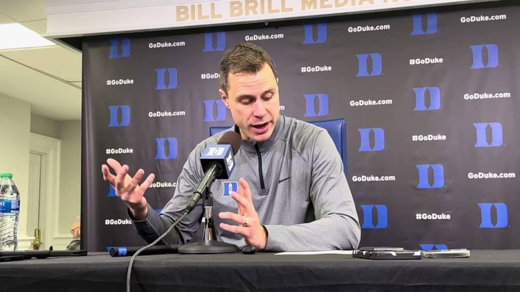 Coach Jon Scheyer Full Presser Duke win over Notre Dame