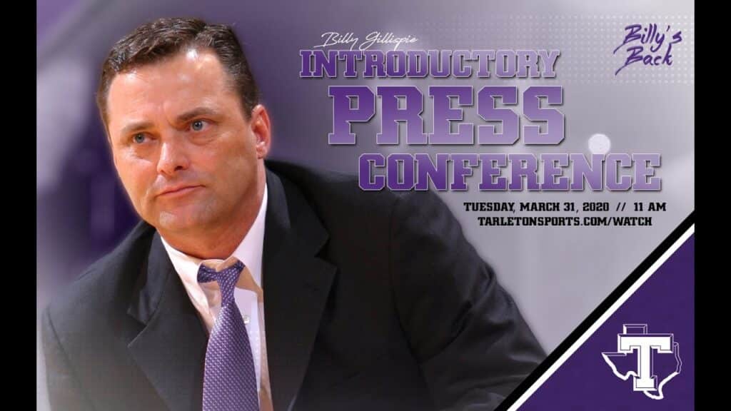 Billy Gillispie named the 15th head coach of Tarleton Men's Basketball - HQZ Billy Gillispie named the 15th head coach of Tarleton Men's Basketball