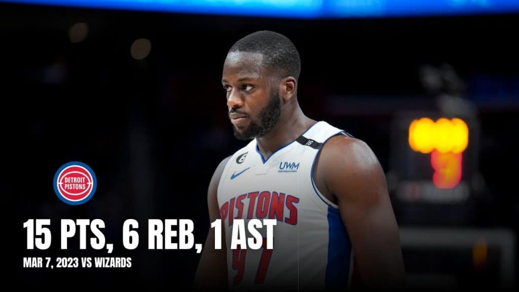 Eugene Omoruyi (15 PTS, 6 REB, 1 AST) Pistons Highlights vs Wizards
