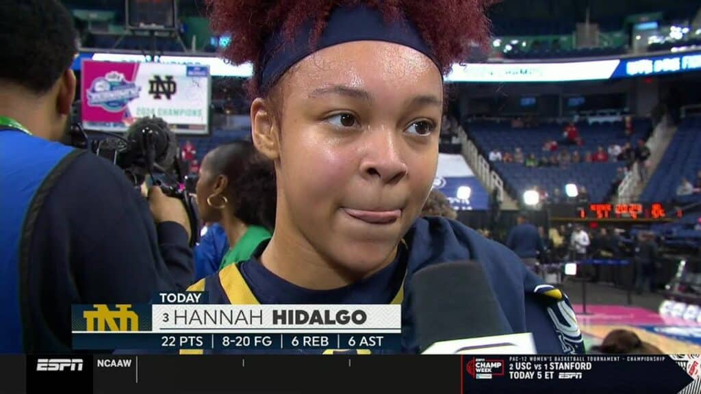 Hannah Hidalgo Interview After Winning ACC Tournament Title Notre Dame Fighting Irish vs NC State - HQZ Hannah Hidalgo Interview After Winning ACC Tournament Title | Notre Dame Fighting Irish vs NC State