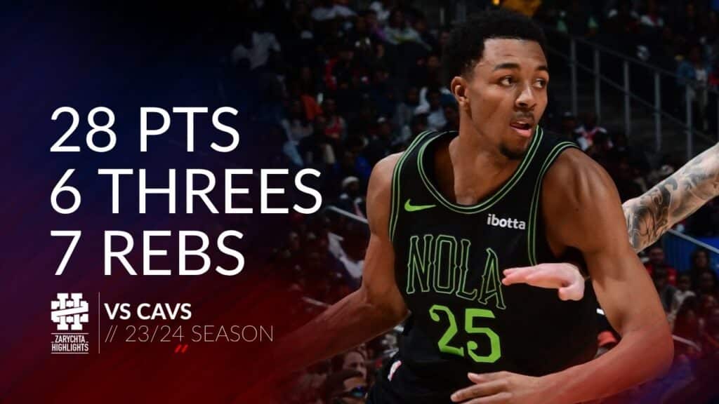 Trey Murphy 28 pts 6 threes 7 rebs vs Hawks - HQZ Trey Murphy 28 pts 6 threes 7 rebs vs Hawks