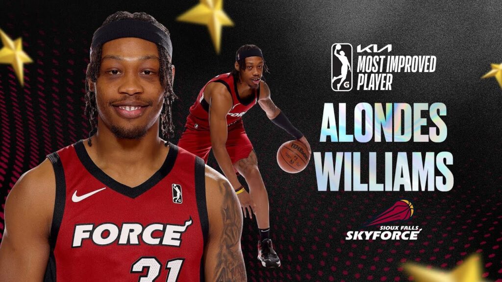 Alondes Williams Named 2023-24 Kia NBA G League Most Improved Player