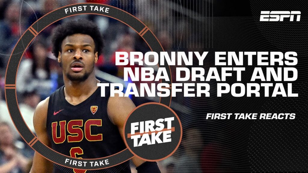 Bronny James declares for NBA DRAFT & enters transfer portal