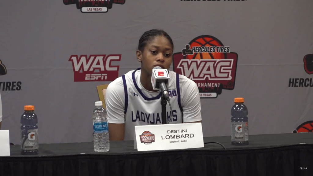 Destini Lombard | Women's Basketball Postgame Presser Vs. Tarleton 2024 WAC Tournament