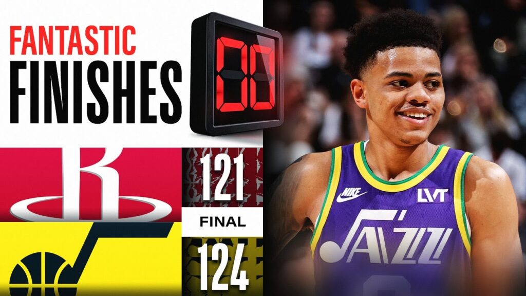 Final 5:11 CLOSE ENDING Rockets vs Jazz