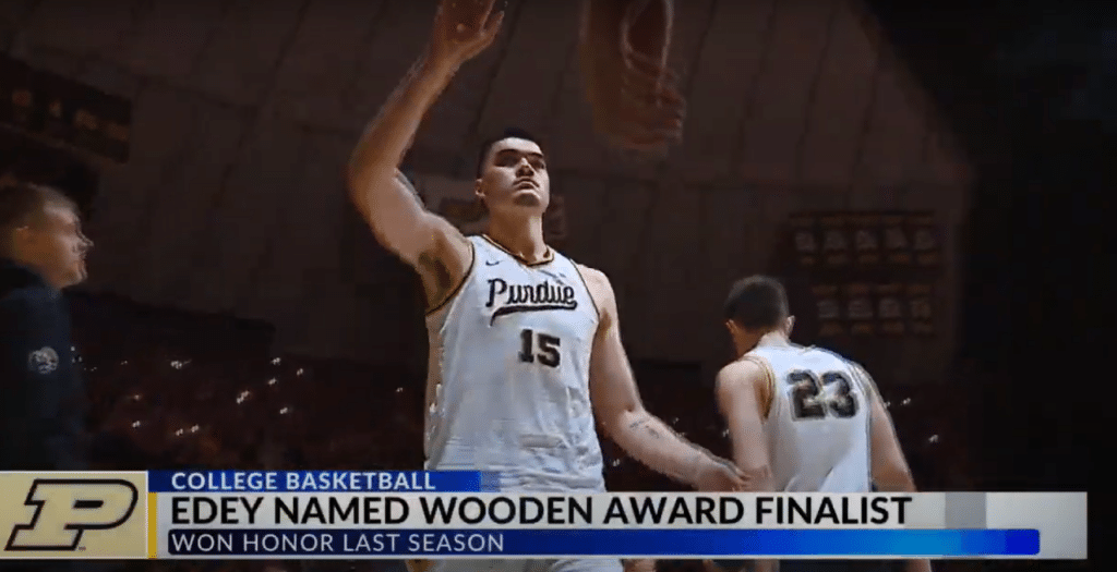 Purdue's Zach Edey named finalist for prestigious Wooden Award