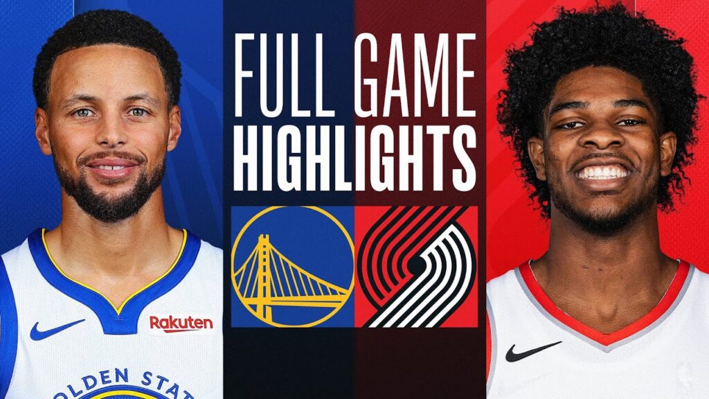 The Golden State Warriors defeat the Portland Trail Blazers, 100-92
