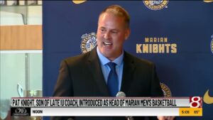 Pat Knight, son of late IU coach, introduced as head of Marian men's basketball - HQZ Pat Knight, son of late IU coach, introduced as head of Marian men's basketball
