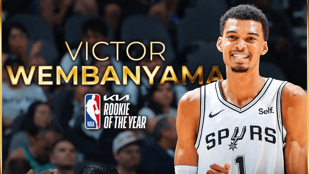 The 2023-24 Kia NBA Rookie of the Year is Victor Wembanyama