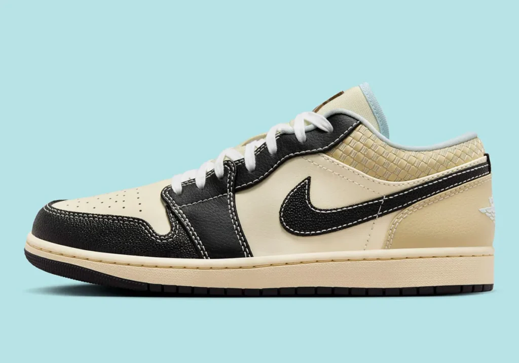 air-jordan-1-low-se-coconut-milk-black-muslin-team-gold-glacier-blue-hq3437-101-9 - HQZ