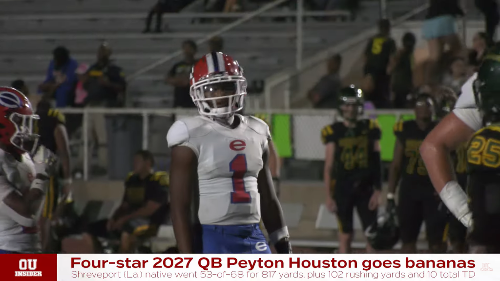 QB target Peyton Houston shatters records