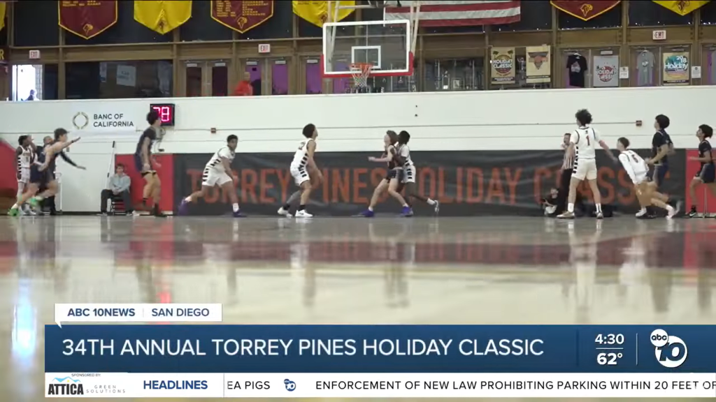 High school basketball talent participating in the Torrey Pines Holiday Classic