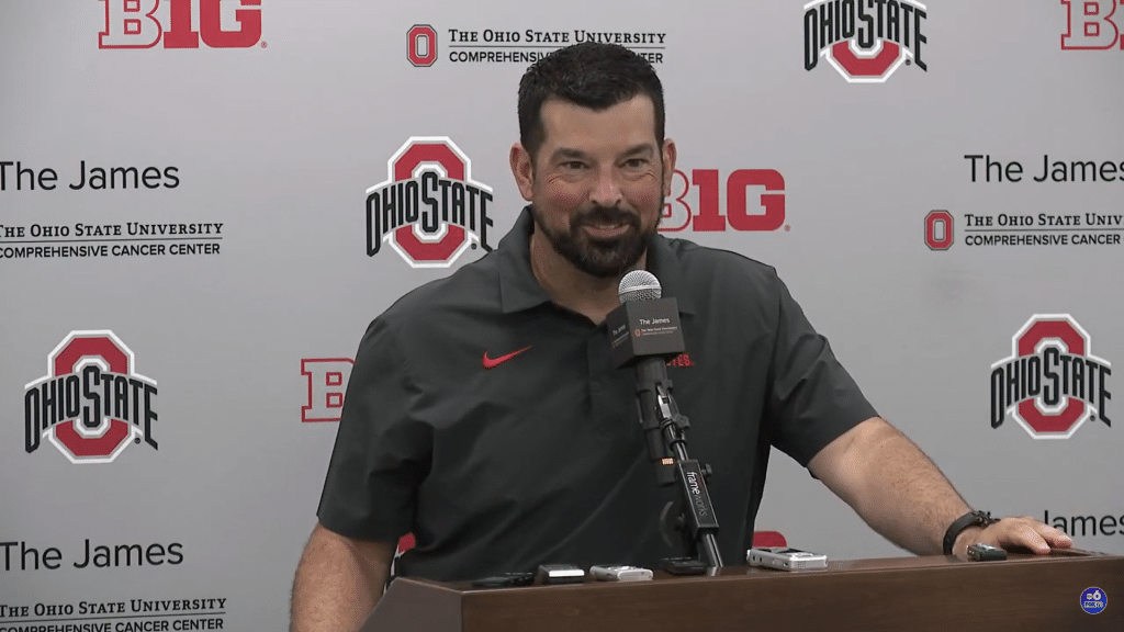 Ryan Day asked about his sons game-winning touchdown throw