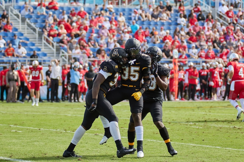 Football game, Division 1 between Appalachian State Mountaineers and Western Kentucky Hilltoppers.