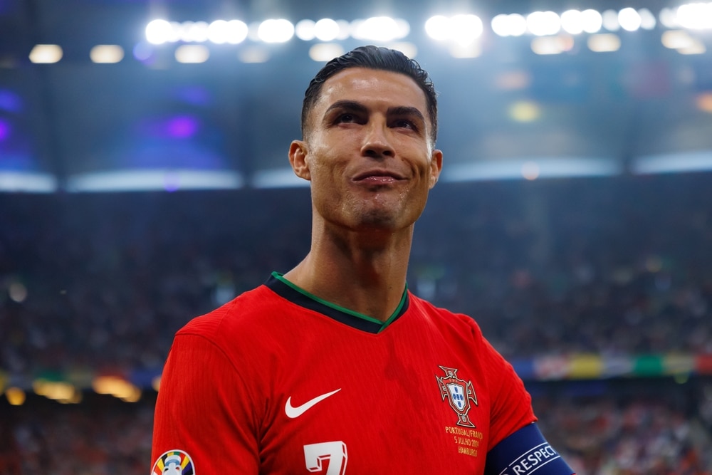 Cristiano Ronaldo - HQZ Cristiano Ronaldo seen during UEFA Euro 2024 game between national teams of Portugal and France at Volksparkstadium