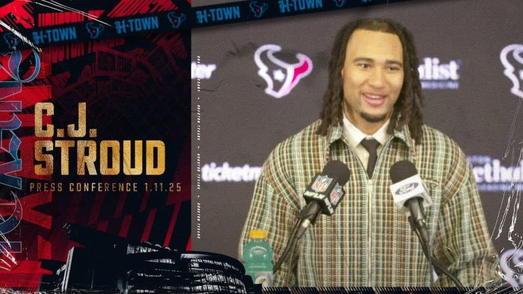 CJ Stroud speaks after Wild Card Round win in Houston over the Chargers - HQZ CJ Stroud speaks after Wild Card Round win in Houston over the Chargers