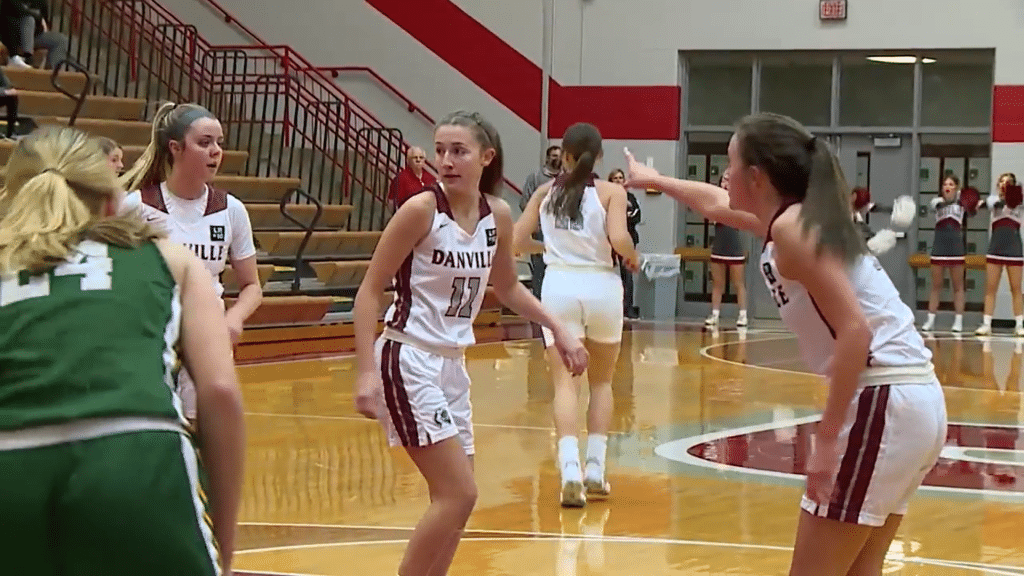 Danville Emma Ancelet forces the steal on defense - HQZ Danville Emma Ancelet forces the steal on defense