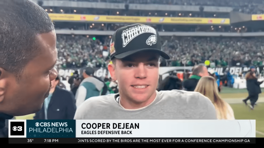 Eagles rookie DB Cooper DeJean talks NFC championship game