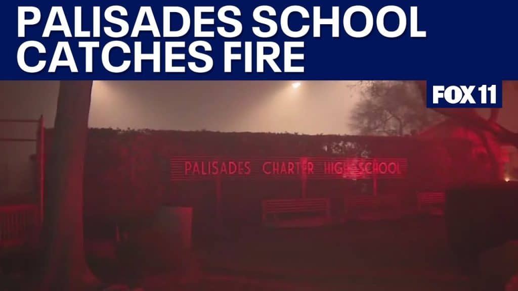 Palisades Charter High School catches fire