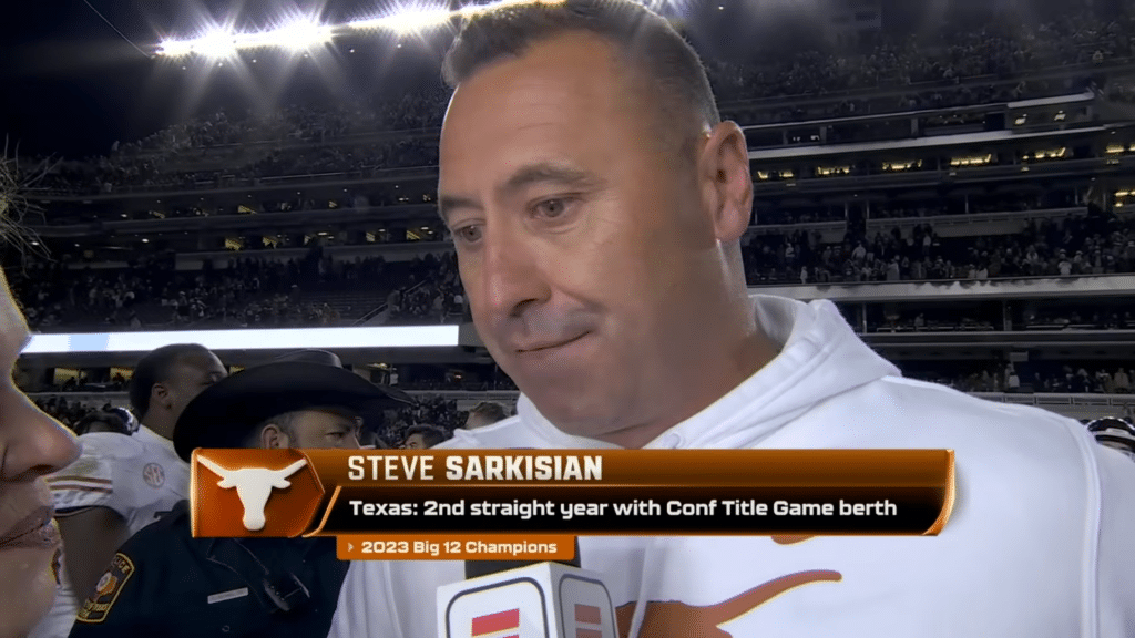Steve Sarkisian after making SEC title game
