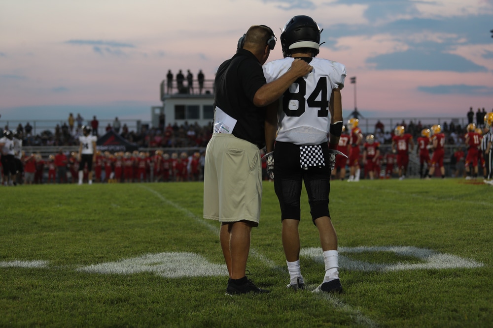 high school coach and player