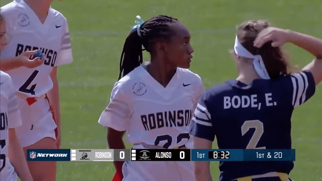 Robinson vs Alonso girls flag football