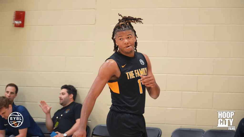 Trey McKenney at 2024 EYBL Peach Jam - HQZ Trey McKenney at 2024 EYBL Peach Jam
