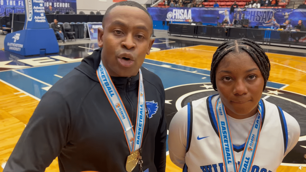 Wildwood Middle High Girls basketball coach Vincent Brown Sr And Trinidy Harris - HQZ Wildwood Middle High Girls basketball coach Vincent Brown Sr And Trinidy Harris