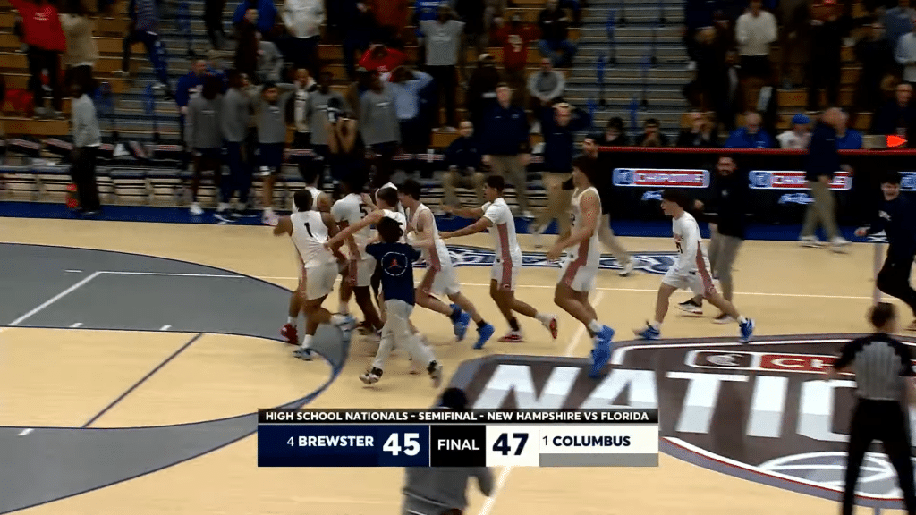 Columbus vs Brewster Academy at Chipotle Nationals Boys Semifinals