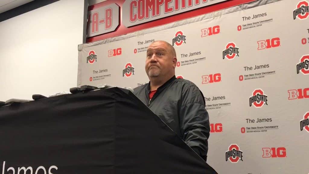 Ohio State offensive line coach Greg Studrawa on beating Florida Atlantic - HQZ Ohio State offensive line coach Greg Studrawa on beating Florida Atlantic