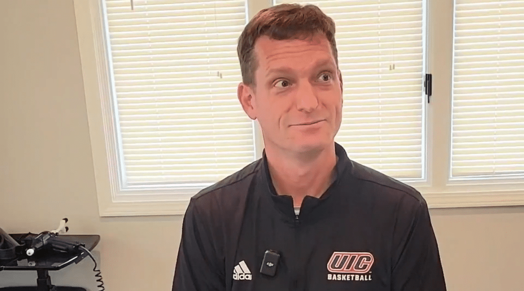 UIC Flames mens basketball head coach Luke Yaklich